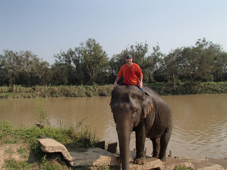 Michael at Anantara elephant camp