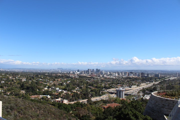 view of Los Angeles from Getty Museum