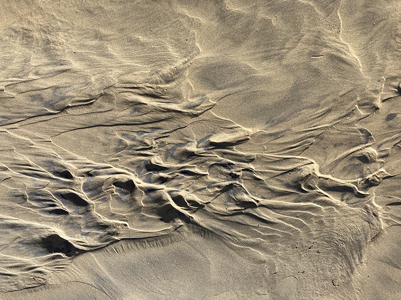 sand patterns on Pismo Beach