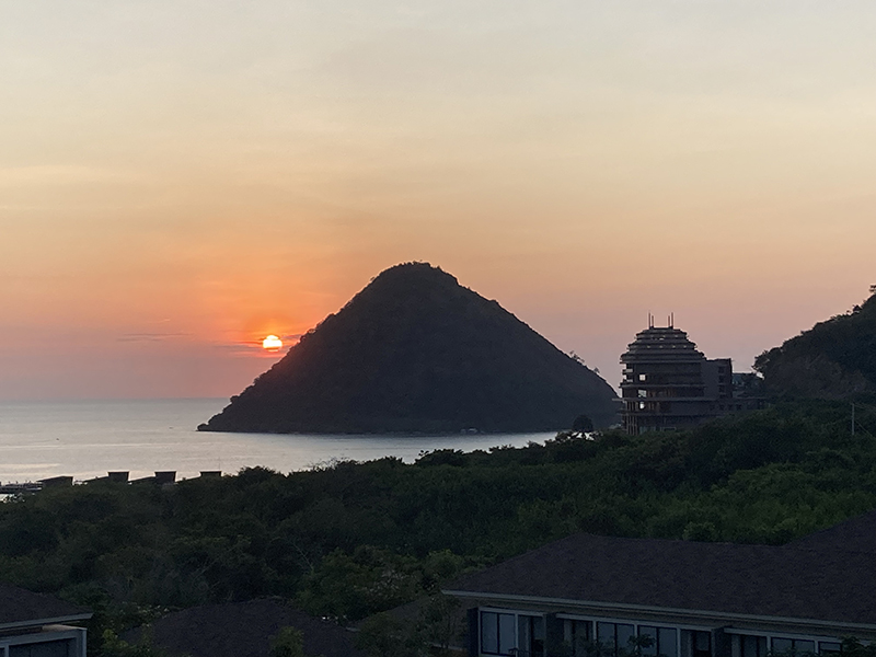 Flores island sunset