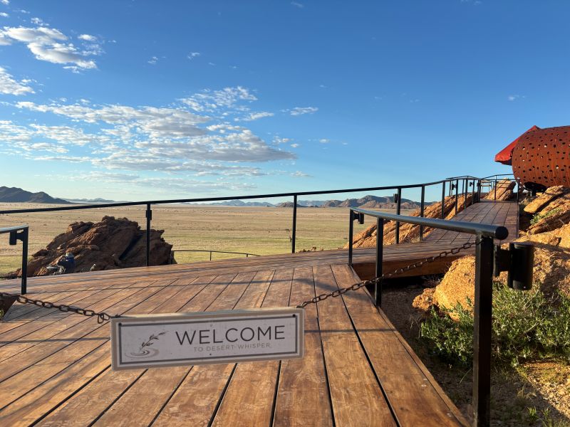 Desert Whisper welcome sign