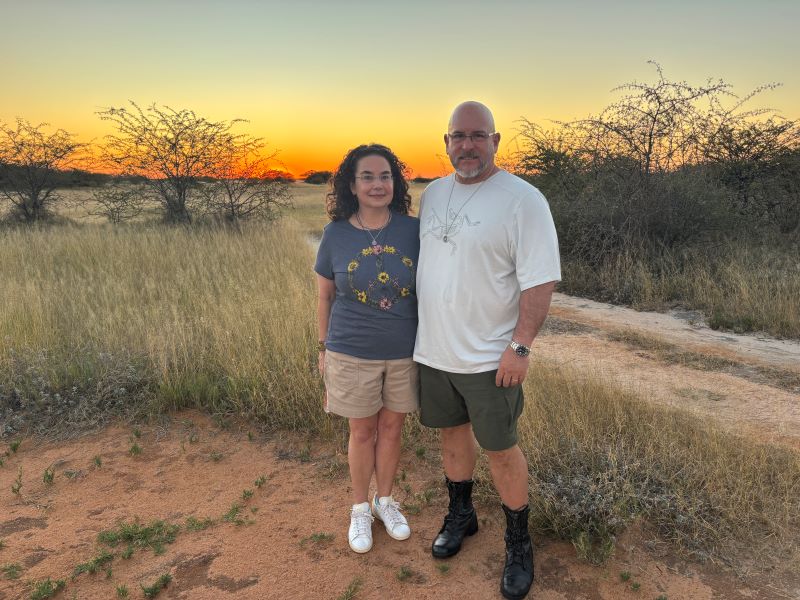 Lori and Michael at Onguma Nature Reserve