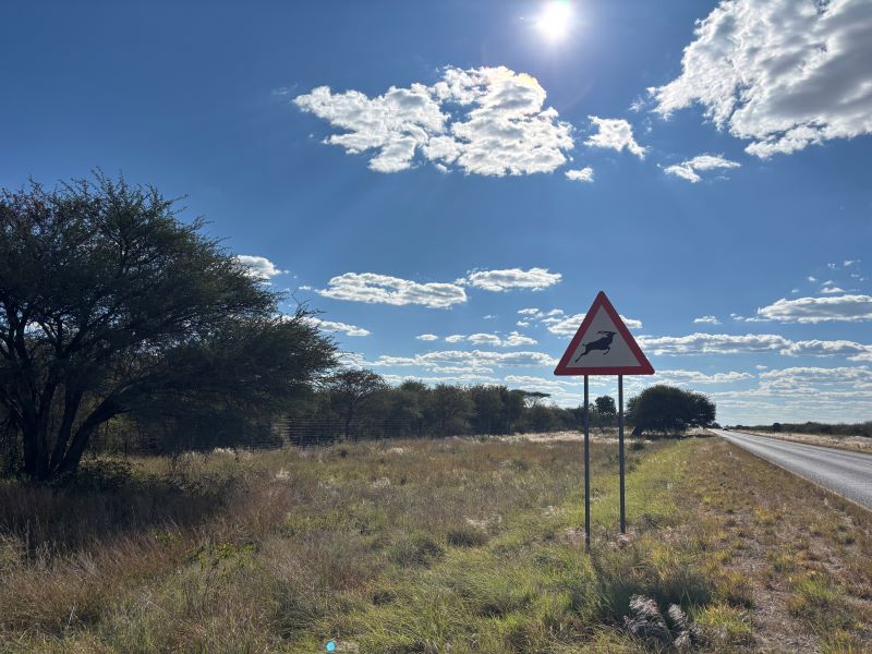 road sign Namibia
