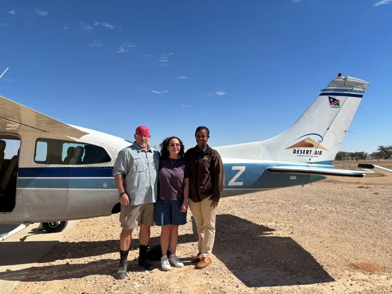 Desert Air pilot Rosie with Michal and Lori